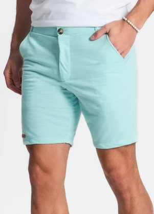 Diametro - Bermuda em Moletinho Linho Azul - DIAMETRO