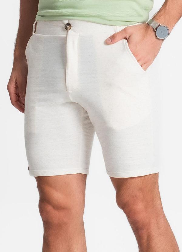 Diametro - Bermuda em Moletinho Linho Bege