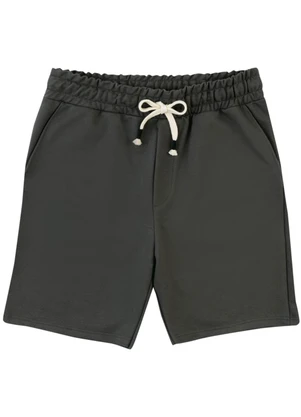 Malwee - Bermuda em Moletom Sarjado Cinza Grafite - MALWEE