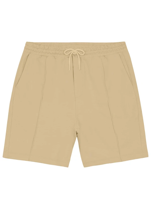 Malwee - Bermuda em Moletom Sarjado Plus Areia 2