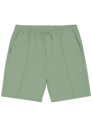 Malwee - Bermuda em Moletom Sarjado Plus Verde Água - MALWEE