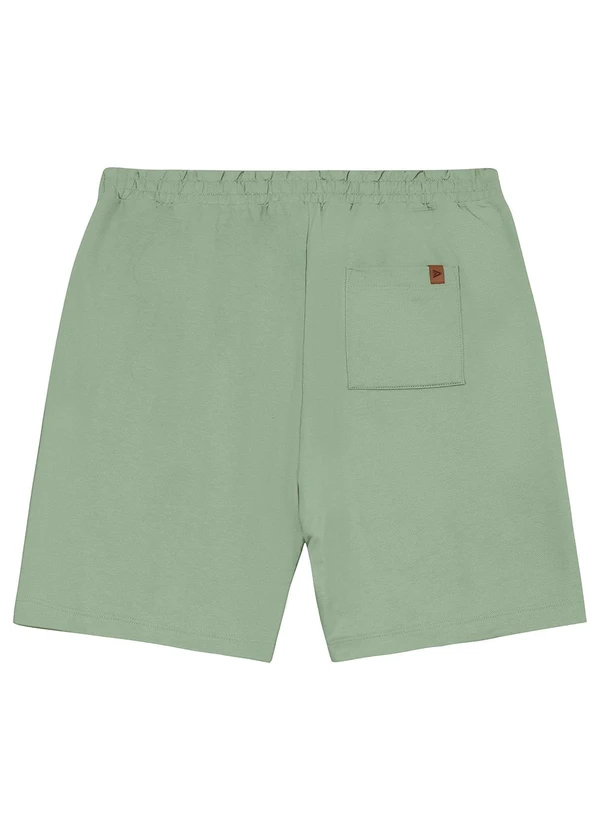 Malwee - Bermuda em Moletom Sarjado Plus Verde Água 2