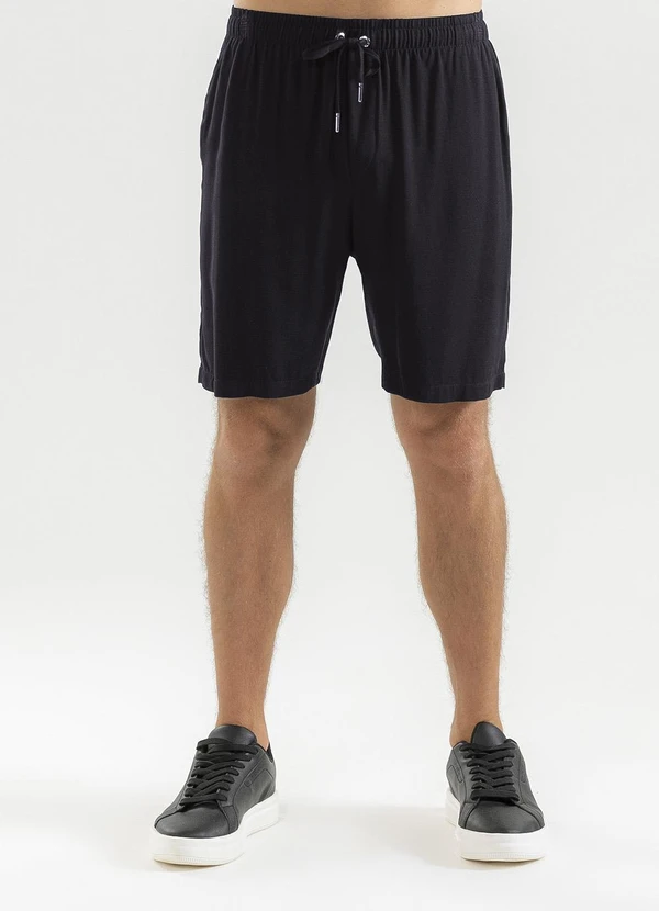 Exco - Bermuda em Viscose Preto