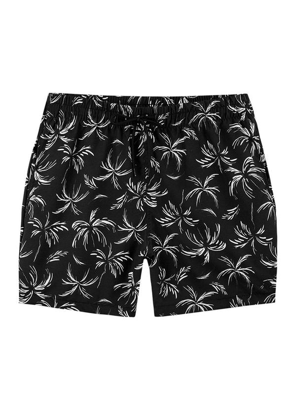 Rezzato - Bermuda Estampada Adulto Masculino Preto 3