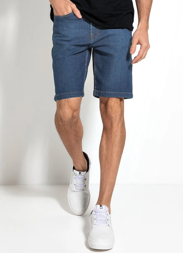 K-du Jeans - Bermuda Jeans Azul em Jeans