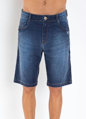 Bermuda (Jeans) com Bolsos e Pu�dos