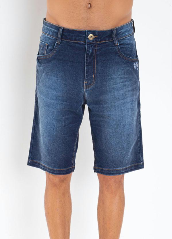 Bermuda (Jeans) com Bolsos e Pu�dos