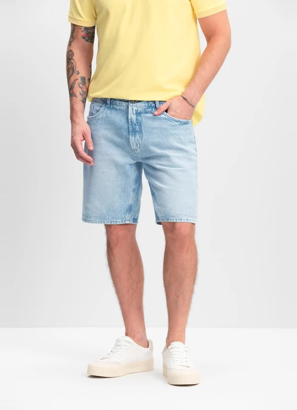 Essendi - Bermuda Jeans Masculina Azul