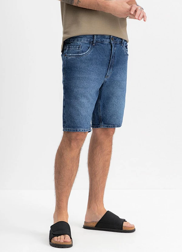 Essendi - Bermuda Jeans Masculina Azul