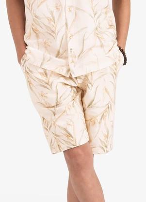 Minty - Bermuda Juvenil Masculina em Molecotton Bege - MINTY