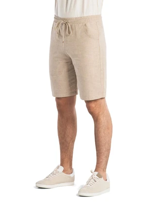 Aurus - Bermuda Linho Marrom - AURUS