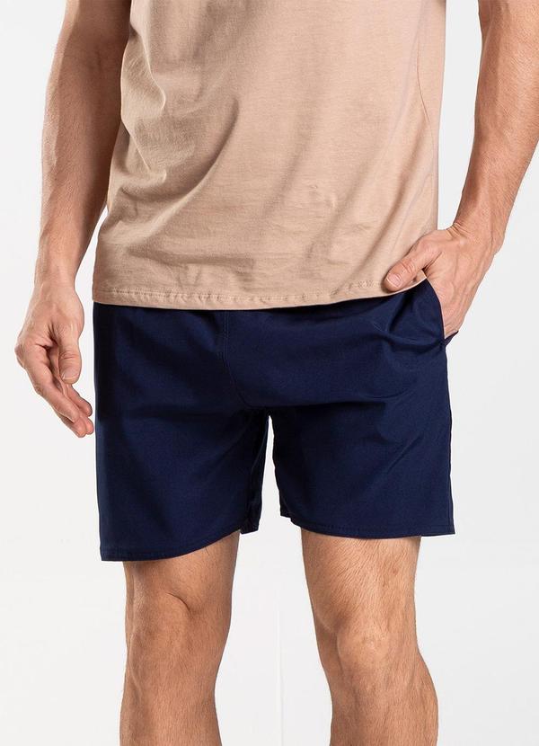 Rovitex - Bermuda Lisa de Microfibra Long Bong Azul