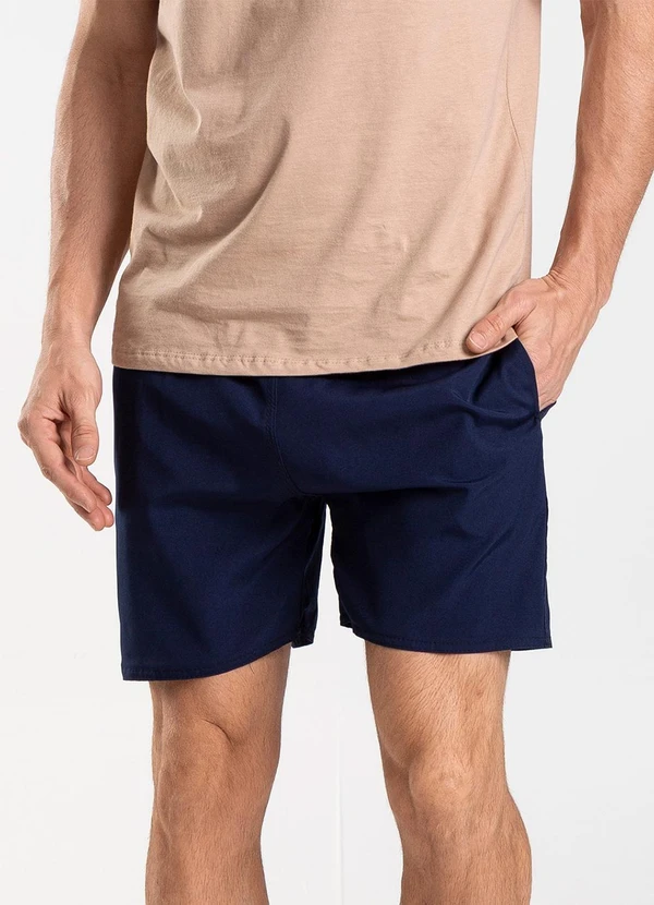 Rovitex - Bermuda Lisa de Microfibra Long Bong Azul