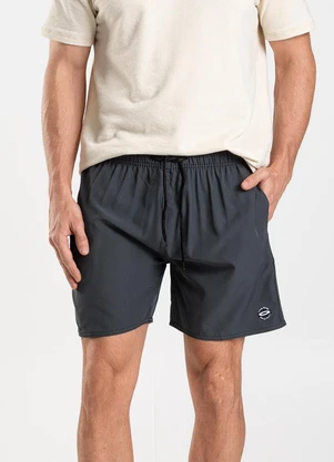 Rovitex - Bermuda Lisa de Microfibra Long Bong Cinza - ROVITEX