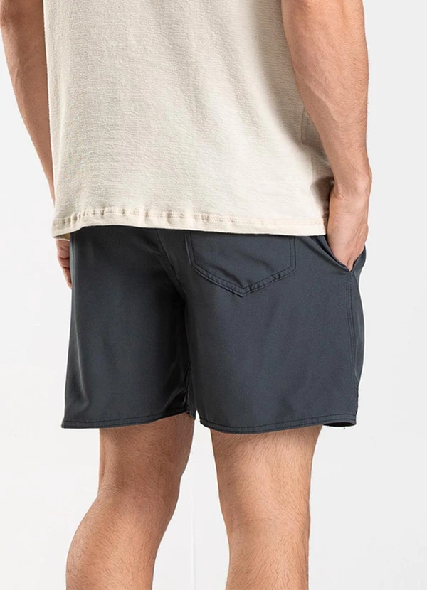 Rovitex - Bermuda Lisa de Microfibra Long Bong Cinza 2