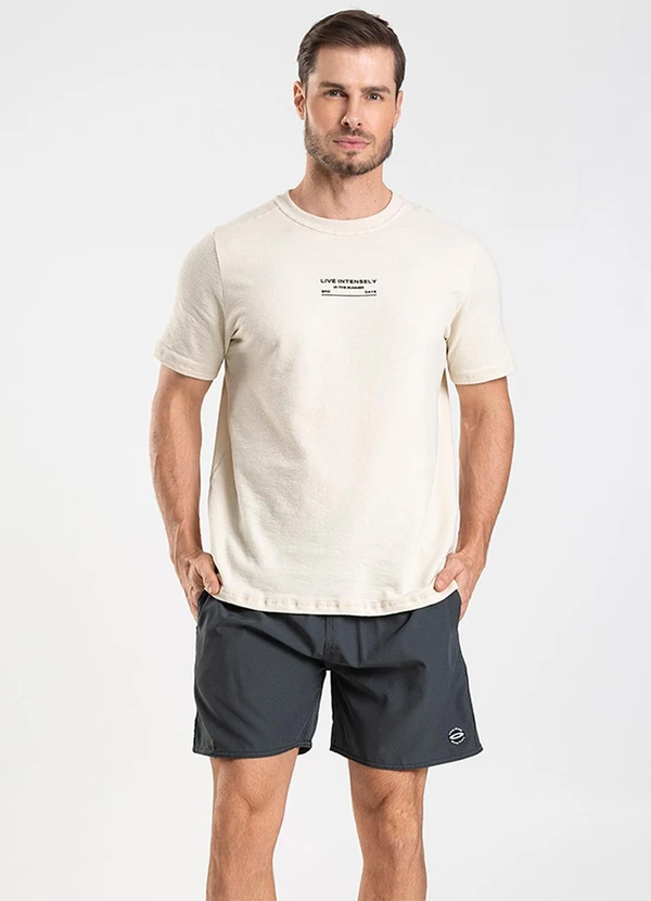 Rovitex - Bermuda Lisa de Microfibra Long Bong Cinza 3