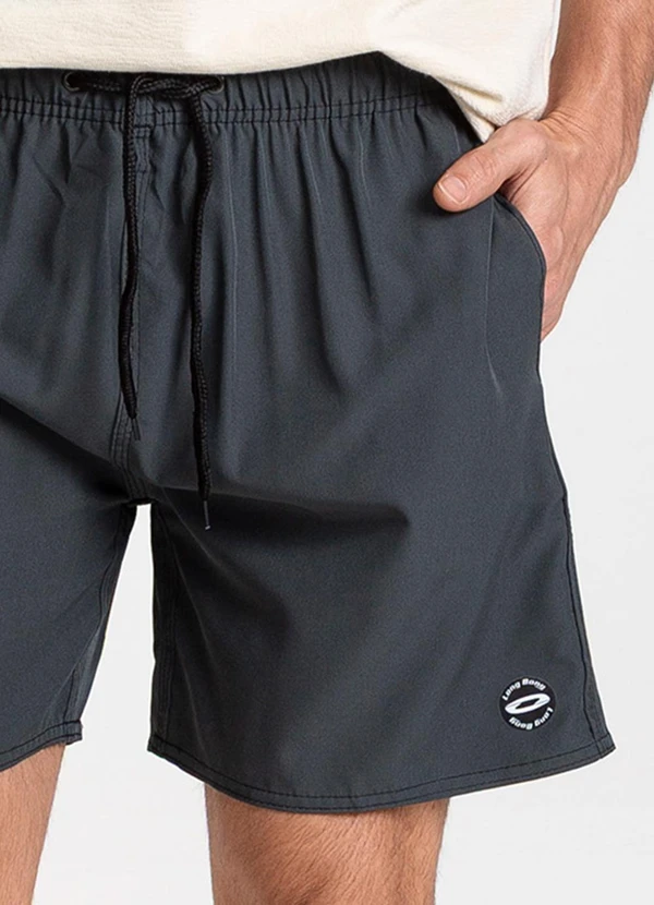 Rovitex - Bermuda Lisa de Microfibra Long Bong Cinza 5