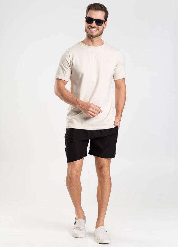 Rovitex - Bermuda Lisa de Microfibra Long Bong Preto 3