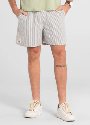 Bermuda Listrada em Algodão The Philippines Azul - THE PHILIPPINES