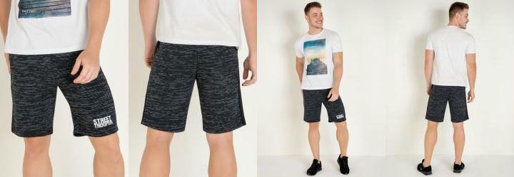 Bermuda Listrada Preta