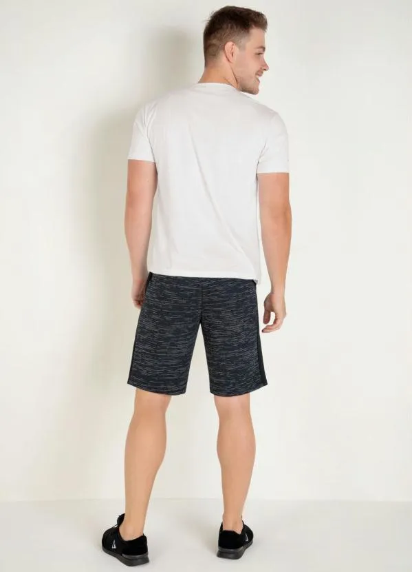 Moda Pop - Bermuda Listrada Preta 4