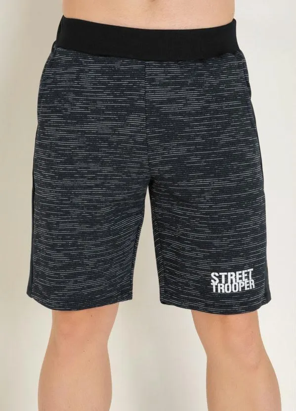 Moda Pop - Bermuda Listrada Preta 5