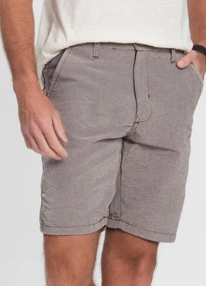 Rovitex - Bermuda Maculina Sarja com Bolsos Shift Bege - ROVITEX