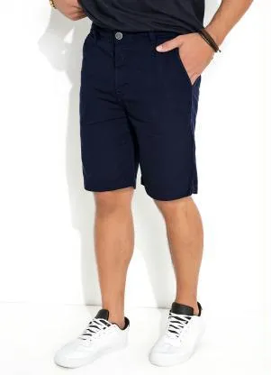Moda Pop - Bermuda Marinho com Bolsos - MODA POP