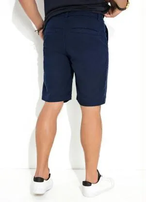 Moda Pop - Bermuda Marinho com Bolsos - MODA POP