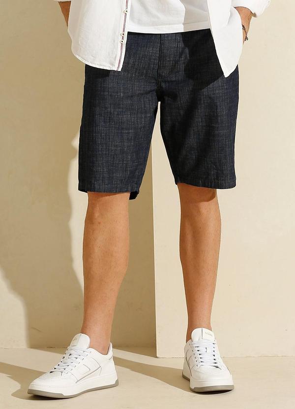 Rafree - Bermuda Masc Alfaiataria Azul