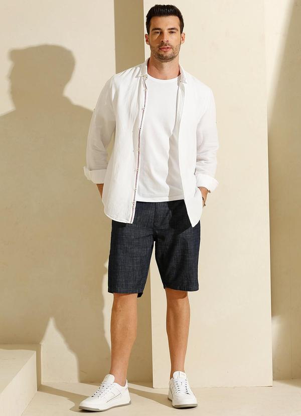 Rafree - Bermuda Masc Alfaiataria Azul 2