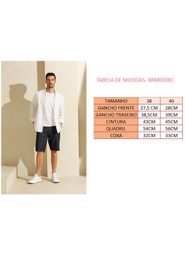 Rafree - Bermuda Masc Alfaiataria Azul 3