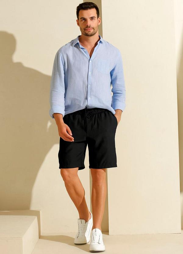 Rafree - Bermuda Masc com Elastico Preta 2