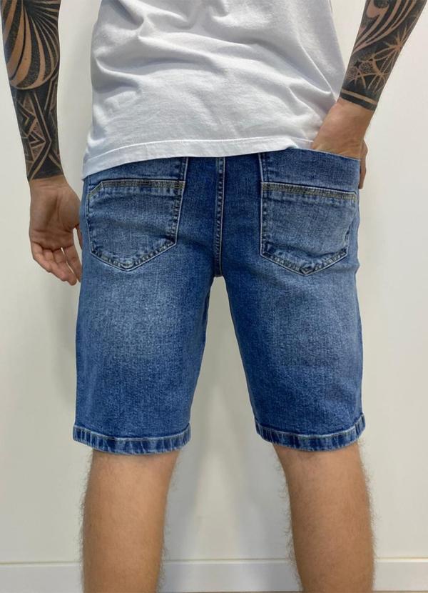 Rafree - Bermuda Masc Jeans Azul Médio 2