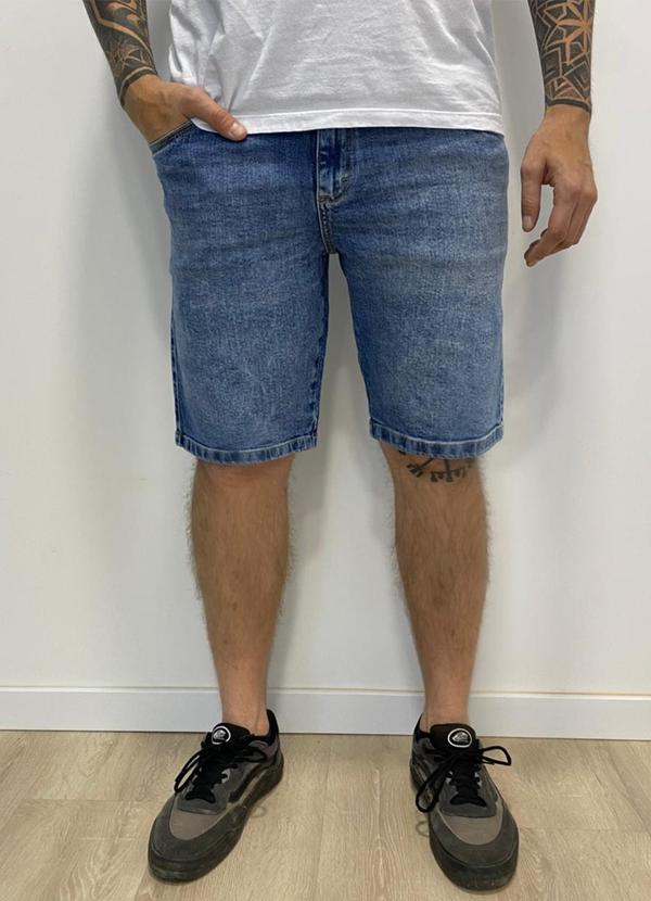 Rafree - Bermuda Masc Jeans Azul Médio 3