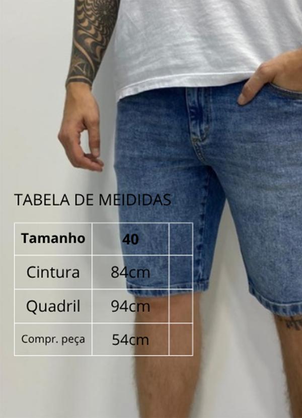 Rafree - Bermuda Masc Jeans Azul Médio 4