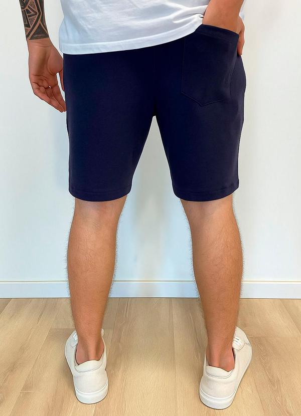 Rafree - Bermuda Masc Moletom Diagonal Marinho 2