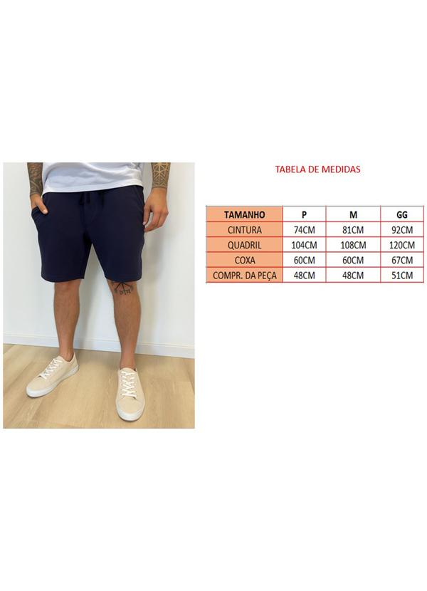 Rafree - Bermuda Masc Moletom Diagonal Marinho 4