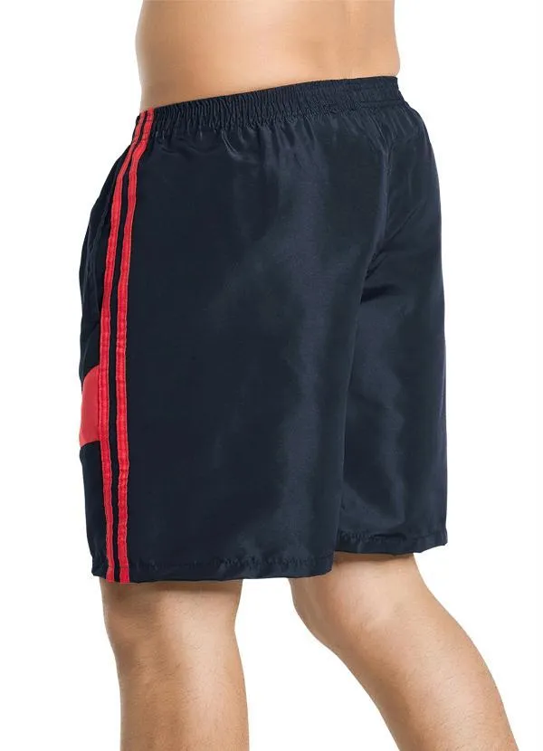 Moda Pop - Bermuda Masculina Azul Marinho e Vermelha 2