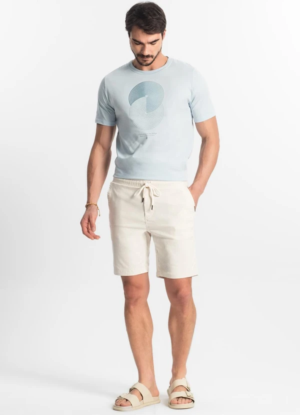 Diametro - Bermuda Masculina Bengaline Bege 4