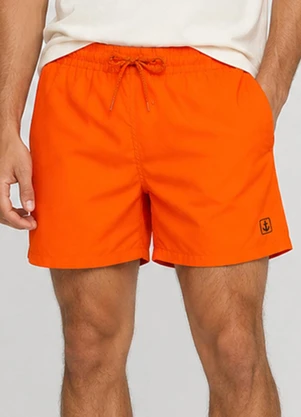 Select - Bermuda Masculina com Bolsos de Tactel Laranja - SELECT
