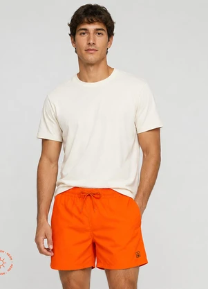 Select - Bermuda Masculina com Bolsos de Tactel Laranja - SELECT