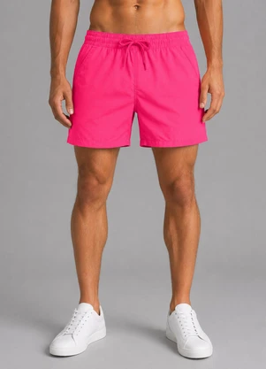 Select - Bermuda Masculina com Bolsos de Tactel Rosa - SELECT