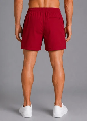 Select - Bermuda Masculina com Bolsos de Tactel Vermelho - SELECT
