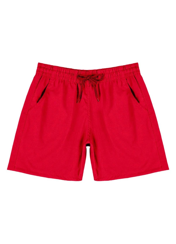 Select - Bermuda Masculina com Bolsos de Tactel Vermelho