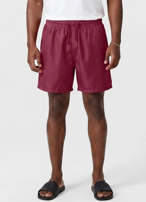 Rovitex - Bermuda Masculina com Bolsos de Tactel Vermelho - ROVITEX