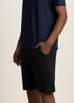 Fico - Bermuda Masculina com Bolsos Embutidos Preto - FICO