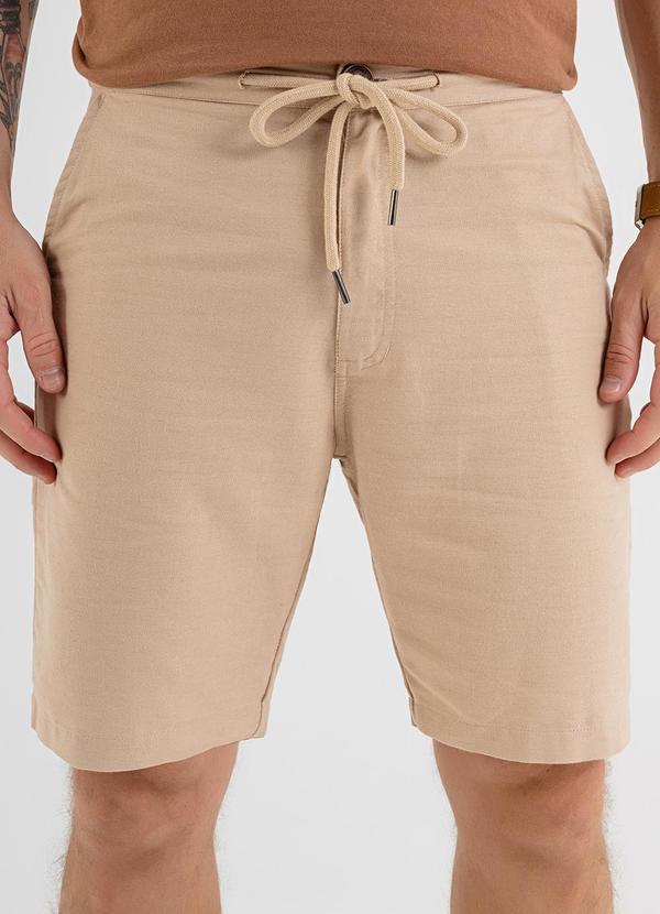 The Philippines - Bermuda Masculina com Linho Bege