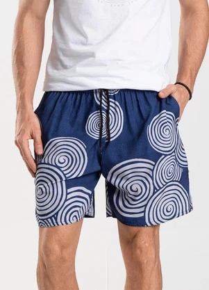 Rovitex - Bermuda Masculina de Microfibra Long Bong Azul - ROVITEX
