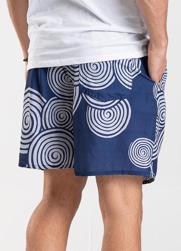 Rovitex - Bermuda Masculina de Microfibra Long Bong Azul 2